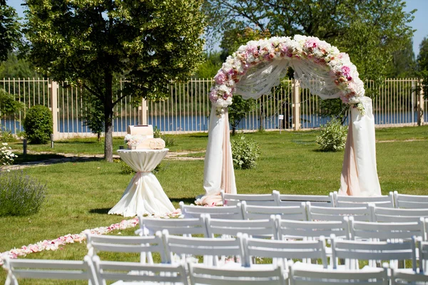 Decoração cerimônia de casamento — Fotografia de Stock