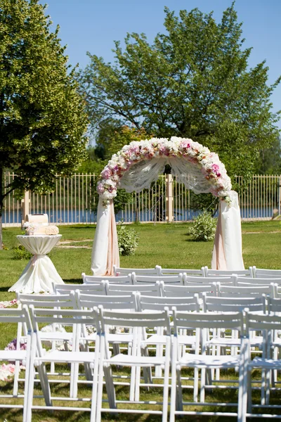 Wedding ceremony decoration — Stock Photo, Image