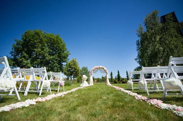 Decoração cerimônia de casamento — Fotografia de Stock