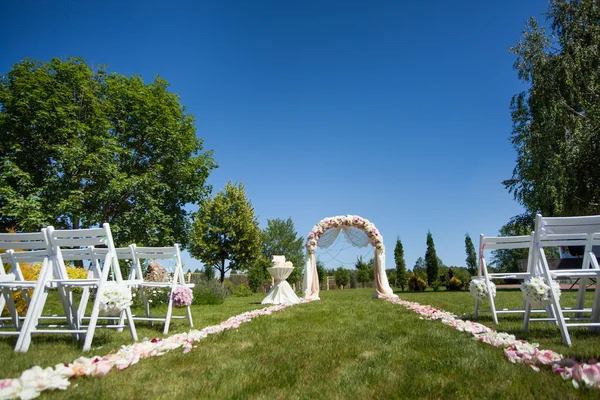 Decoração cerimônia de casamento — Fotografia de Stock