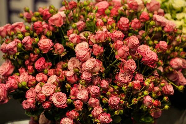 Belo buquê de rosas rosa — Fotografia de Stock