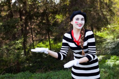 Park arka plan üzerinde duygusal MIME