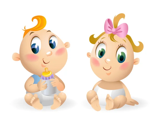 küçük kız ve erkek