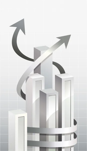 Kar ve kazançları gösteren oklu iş grafiği