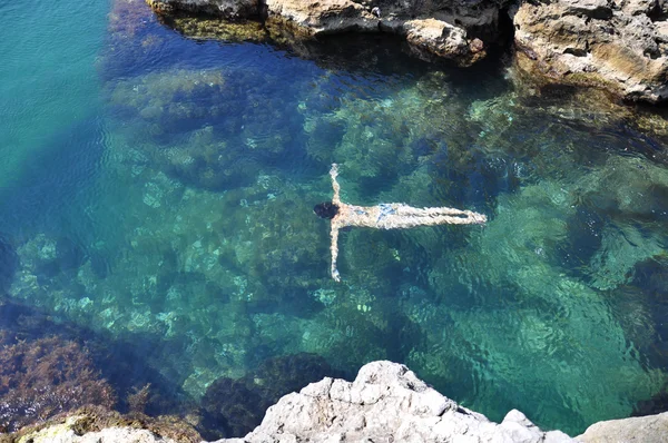 Girl under the water — Stock Photo, Image