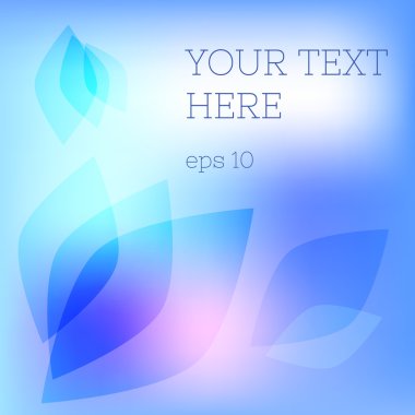 Mavi yaprak vektör soyut arka plan