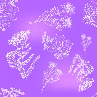 Çiçek desenli çiçekler bitkiler ile. 