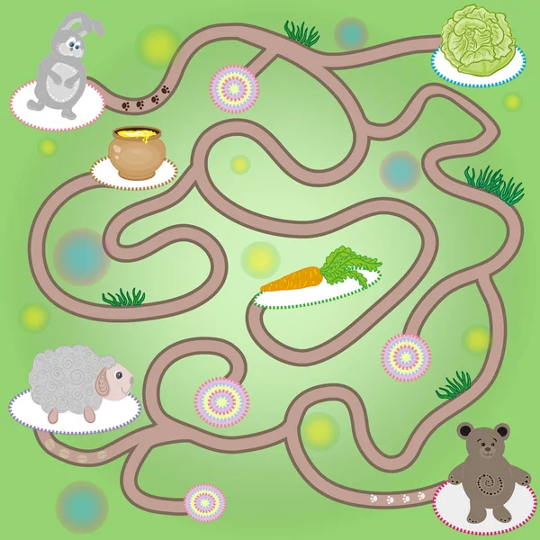 Labyrinthe pour enfants — Image vectorielle