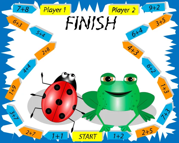 Jeux de société mathématiques pour enfants — Image vectorielle