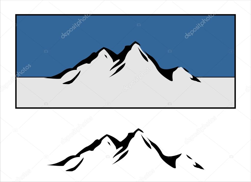 Mountain design illustration