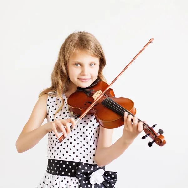 Porträtt av lilla violinisten. — Stockfoto