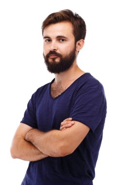 Genç sakallı bir adamın portresi. 