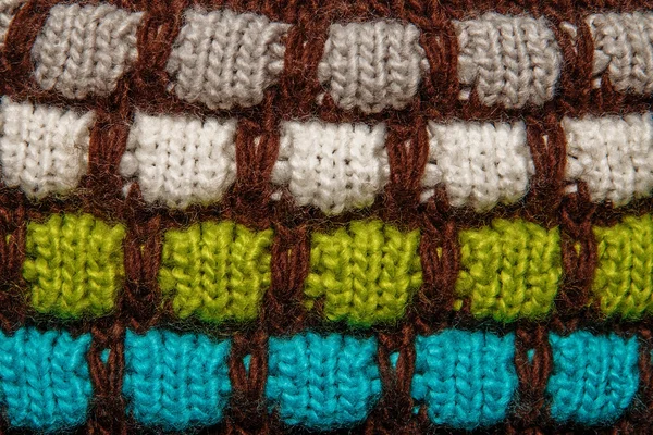 Färgglad tråd stickning ull textur bakgrund. — Stockfoto