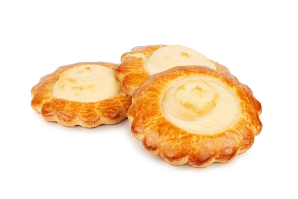 Sýrové sušenky izolované na bílém — Stock fotografie