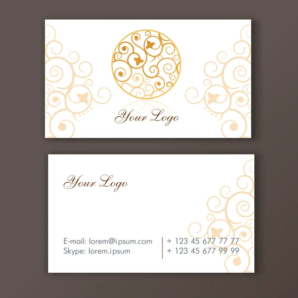 Vintage gold business card — Stock Vector