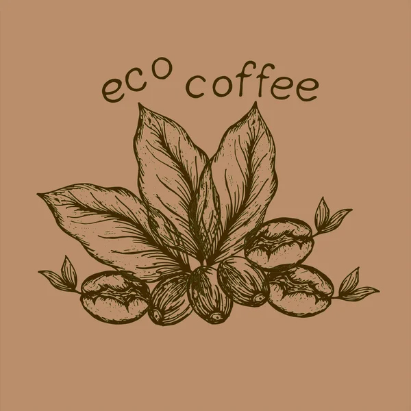 Logotipo café eco Ilustrações De Stock Royalty-Free