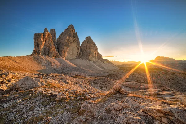 Puesta de sol en tres picos — Foto de Stock