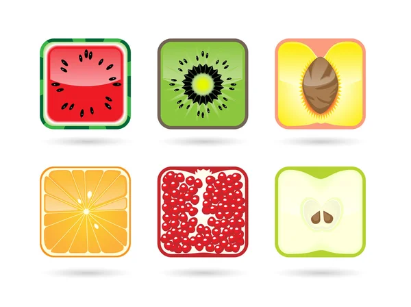 Cube fruits — Stock Vector