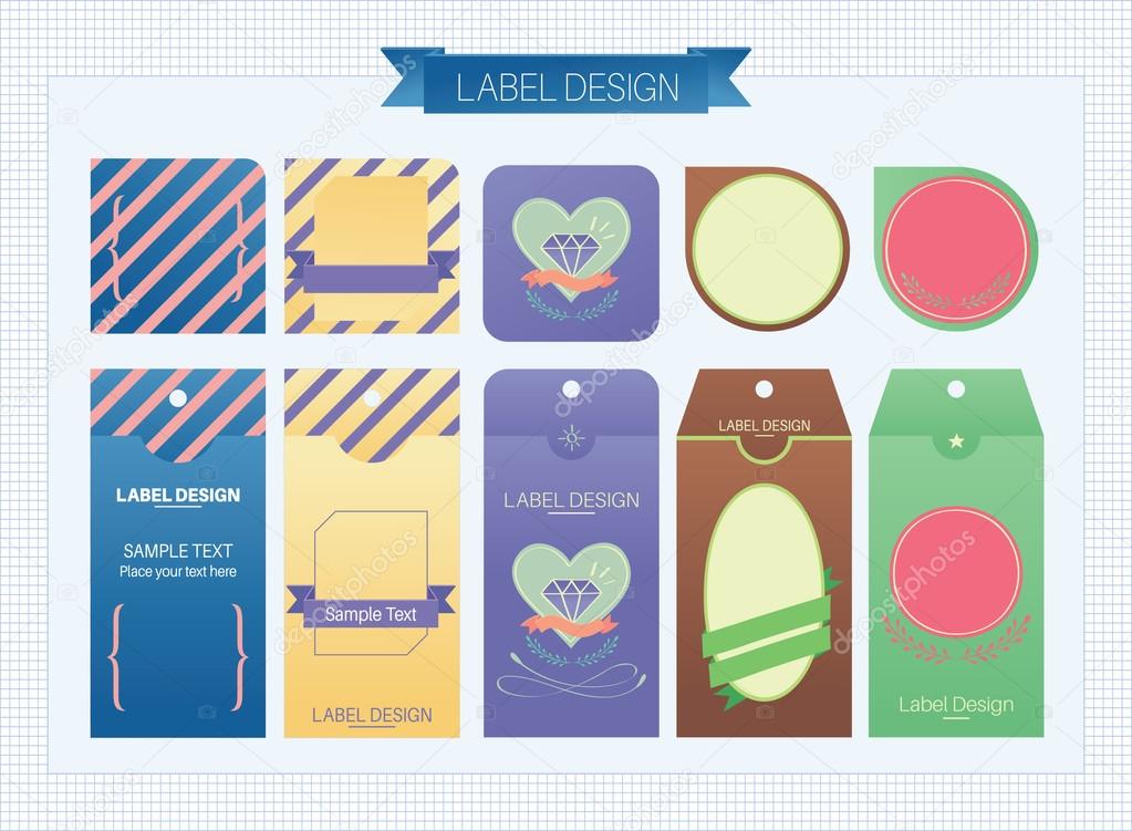 Tags and label design, vector illustration.