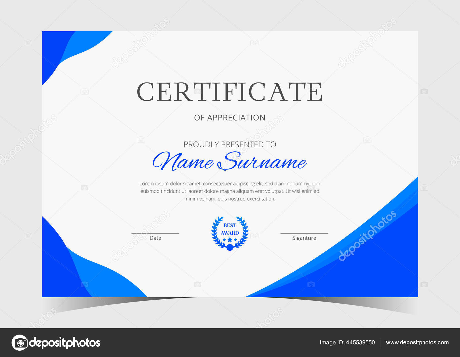 Modern Certificate Template Business Certificates Multipurpose With Regard To Referral Certificate Template