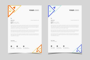 Profesyonel Harf Başlığı Şablonu. Minimalist Letterhead Şablonu. şirket antetli kağıtları