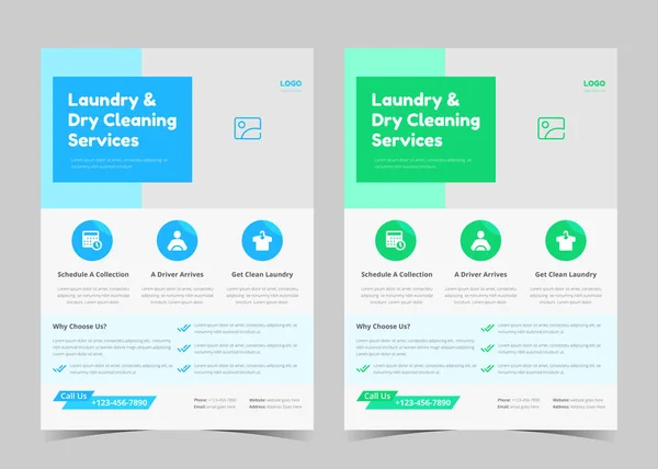 Laundry Service Flyer Template Creative Laundry Service Poster Laundry Cleaning Stock Illustration
