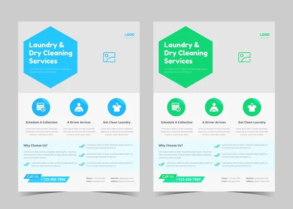 Laundry Service Flyer Template Creative Laundry Service Poster Laundry Cleaning Stock Illustration