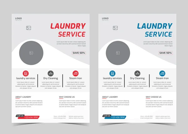 Laundry Service Flyer Template Creative Laundry Service Poster Laundry Cleaning Vector Graphics
