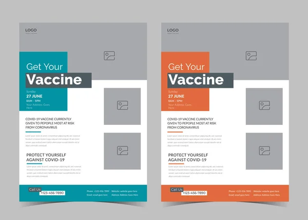 Vaccination Flyer Template Vaccination Clinic Flyer Vaccine Leaflet Template Covid Royalty Free Stock Illustrations