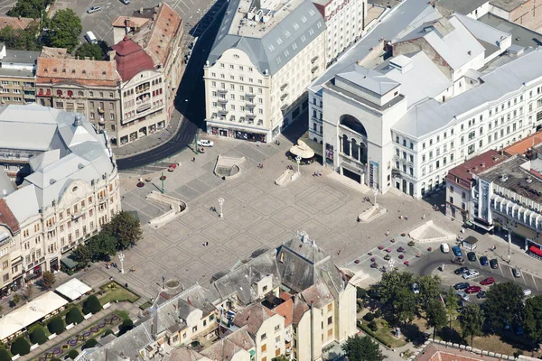 Vista Aerea Sulla Piazza Della Vittoria Timisoara — Foto Stock
