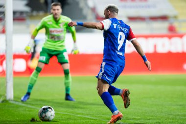 Arad, Romanya - 222 2021: UTA Arad, Francisc Neuman Arena 'da Lig 1' de FC Botosani 'ye karşı oynuyor.