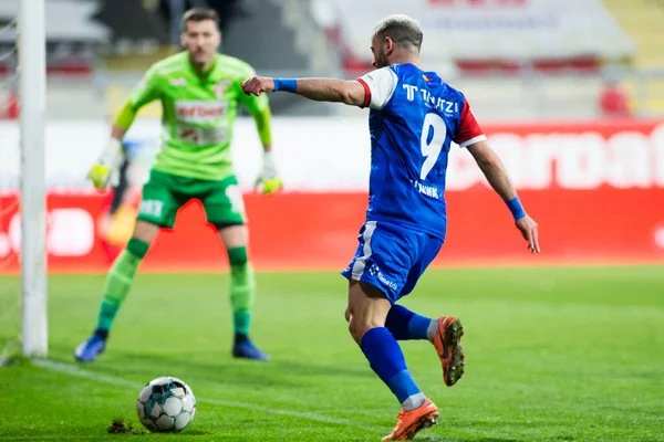 Arad, Romanya - 222 2021: UTA Arad, Francisc Neuman Arena 'da Lig 1' de FC Botosani 'ye karşı oynuyor.