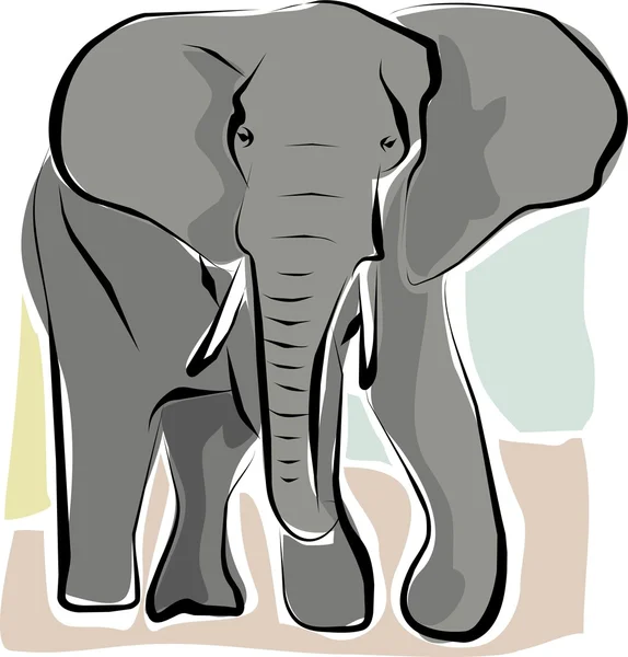 Sketchy elephant — Stock Vector