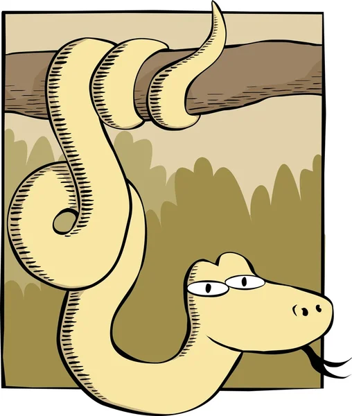 Змія на гілці — стоковий вектор