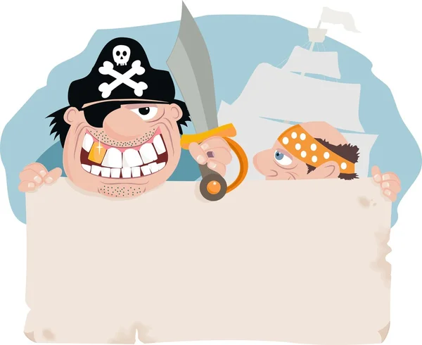 海賊ポスター — ストックベクタ