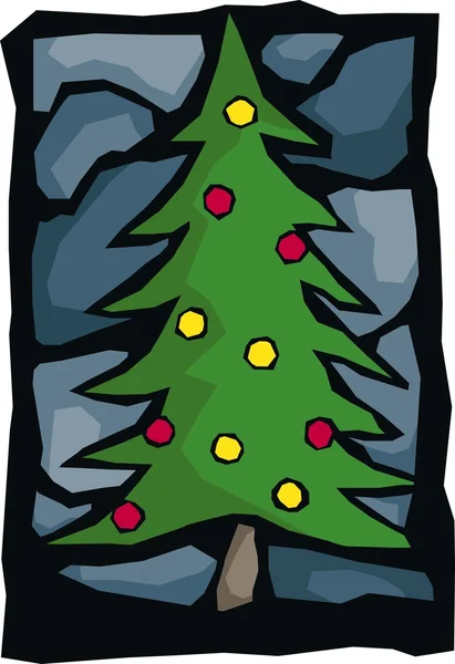 Un árbol de Navidad — Vector de stock