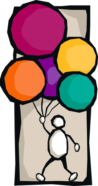 Balloon man — Stock Vector