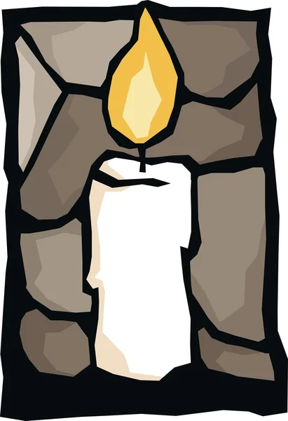 Una candela — Vettoriale Stock