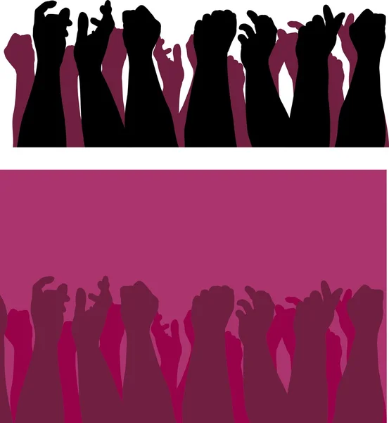 Crowd hands — Stock Vector