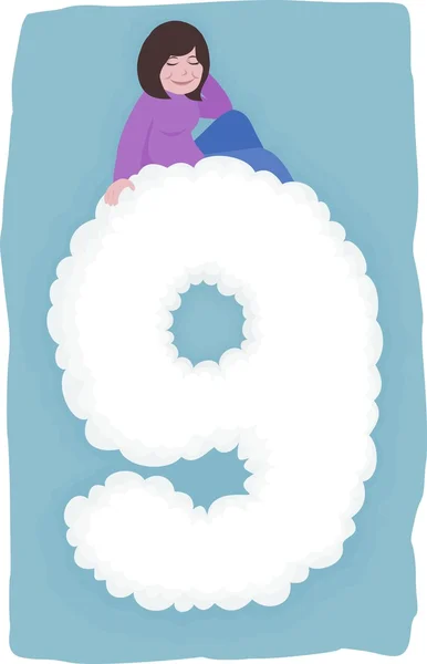 A cloud 9 — Stock Vector