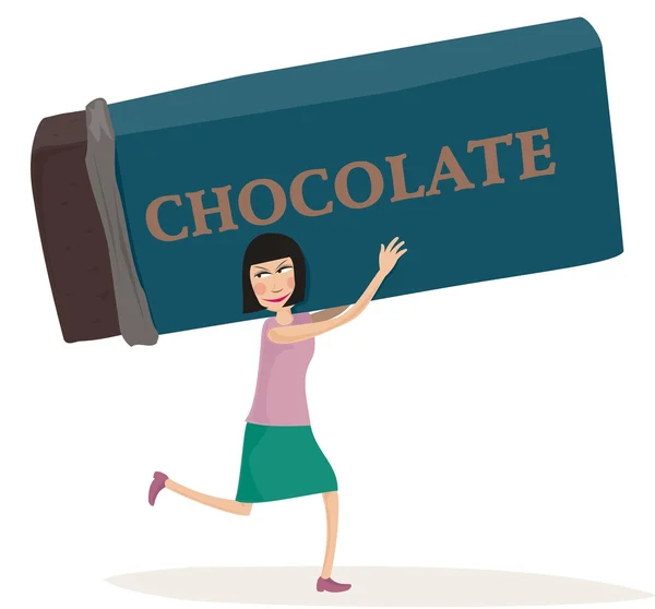 Chocolade dief — Stockvector