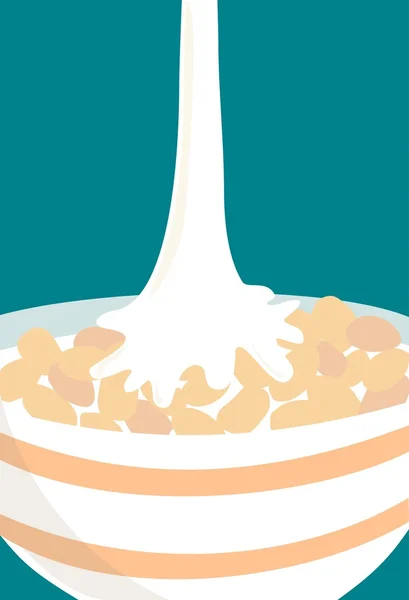 Cereales de arroz crujiente — Vector de stock