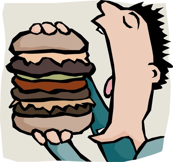 Cartoon man eating burger Vector Art Stock Images | Depositphotos Cartoon man eating burger Vector Art Stock Images | Depositphotos