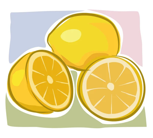 Sketchy lemons — Stock Vector