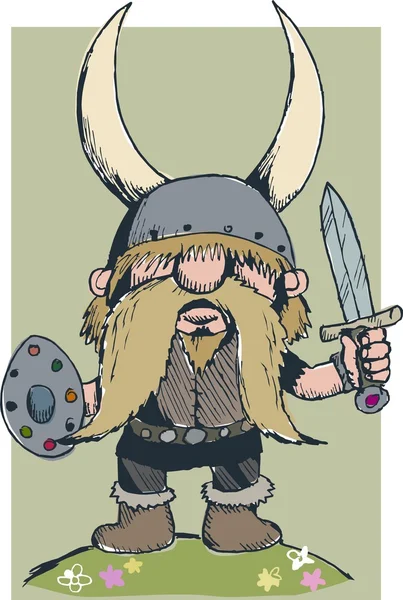 Pequeño vikingo — Vector de stock