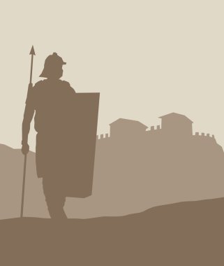 Romalı asker siluet