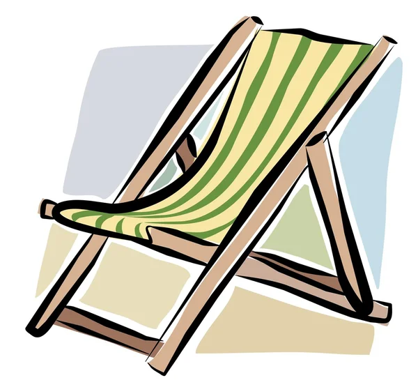 Sketchy deckchair — Stock Vector