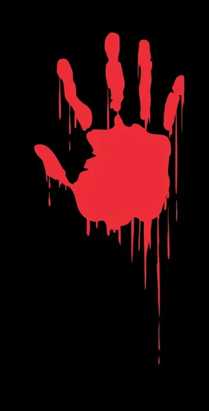 Bloody hand print — Stock Vector