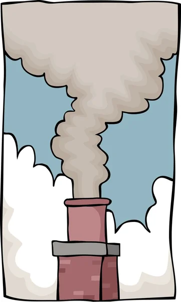 Komin i dymu — Wektor stockowy