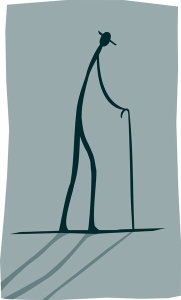 Old person silhouette